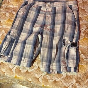 Plaid Cargo Shorts for Men